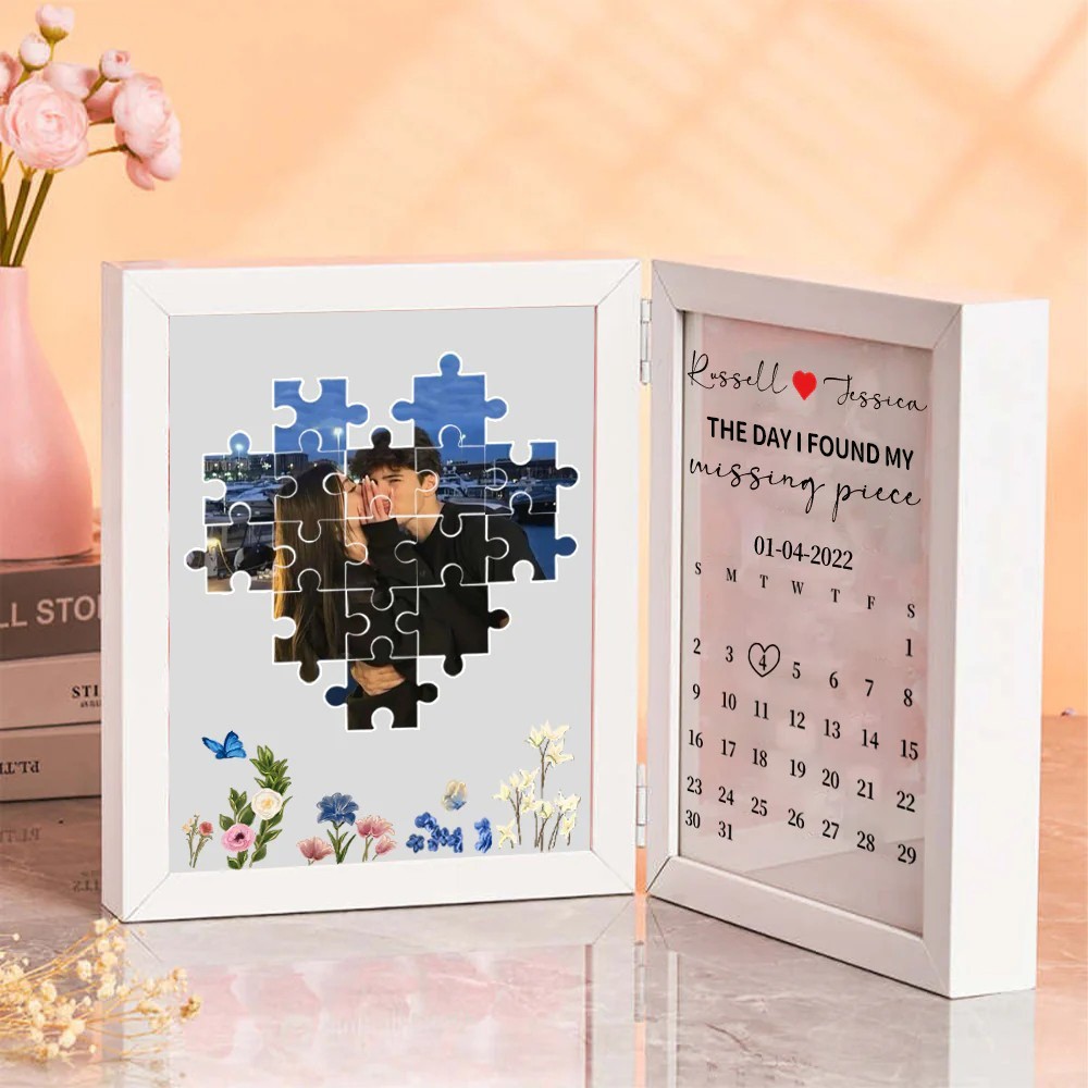 Personalized The Day I Found My Missing Piece Puzzle Photo Frame