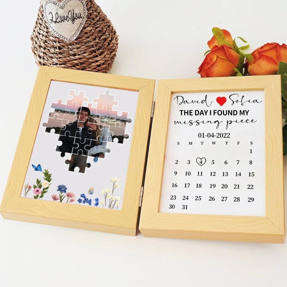 Personalized The Day I Found My Missing Piece Puzzle Photo Frame