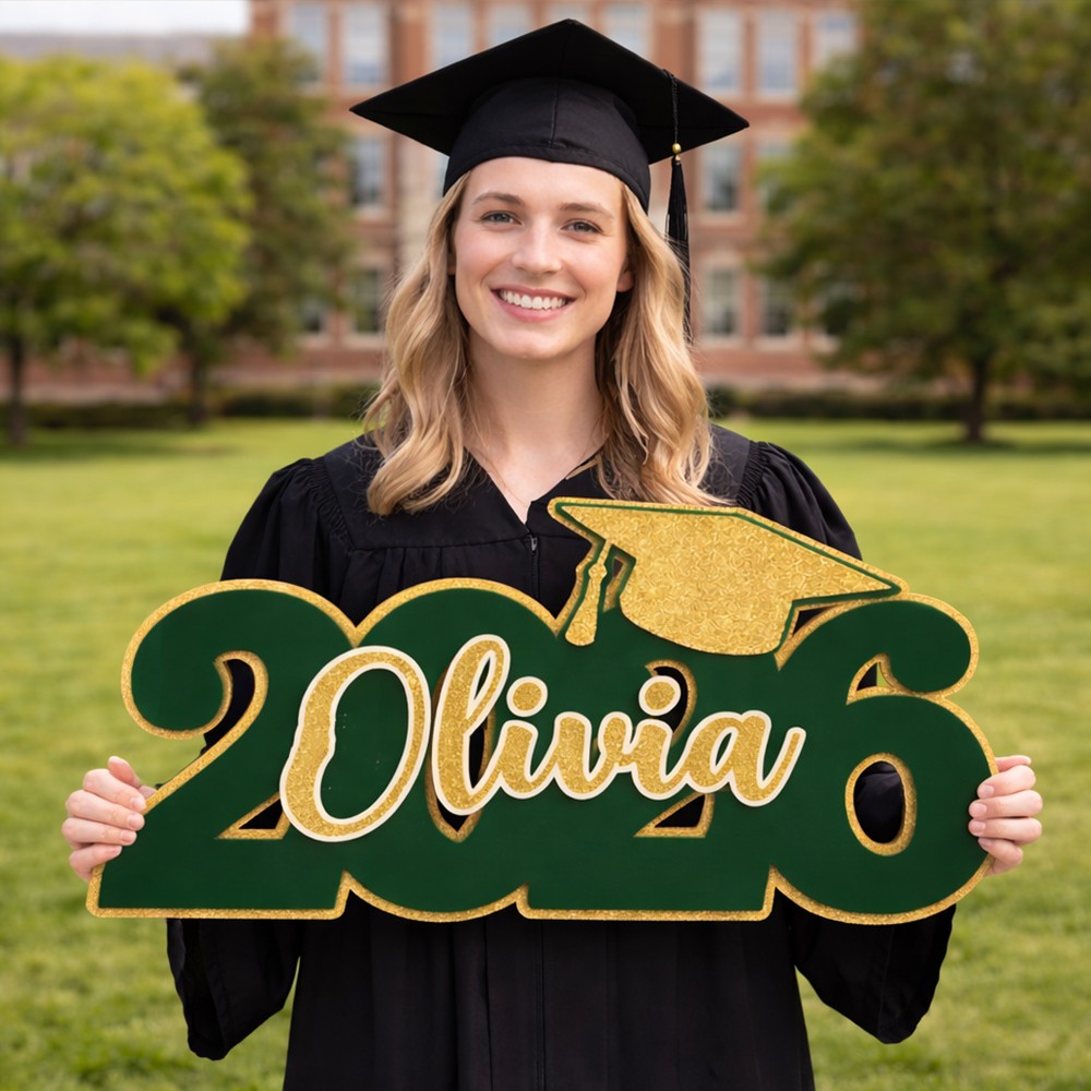 Custom Graduation Name Sign Her/Him Grad Party Decorations