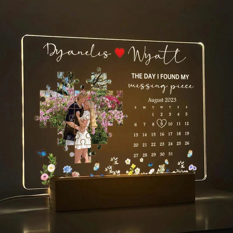 The Day I Found My Missing Piece Personalized Photo Lightbox