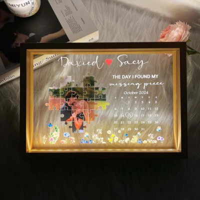 The Day I Found My Missing Piece Personalized Photo Lightbox