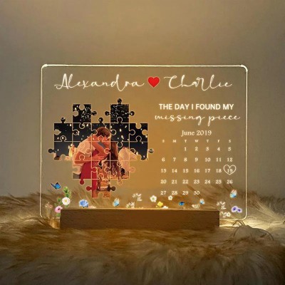 The Day I Found My Missing Piece Personalized Photo Lightbox